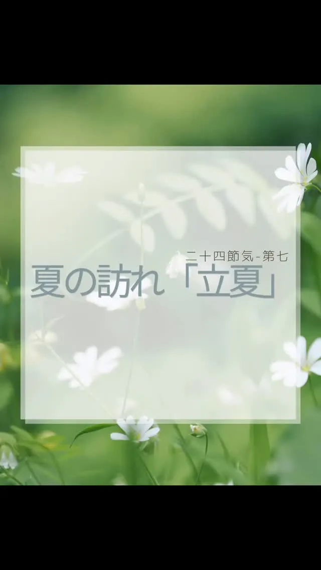 夏の訪れ立夏　南区大橋
